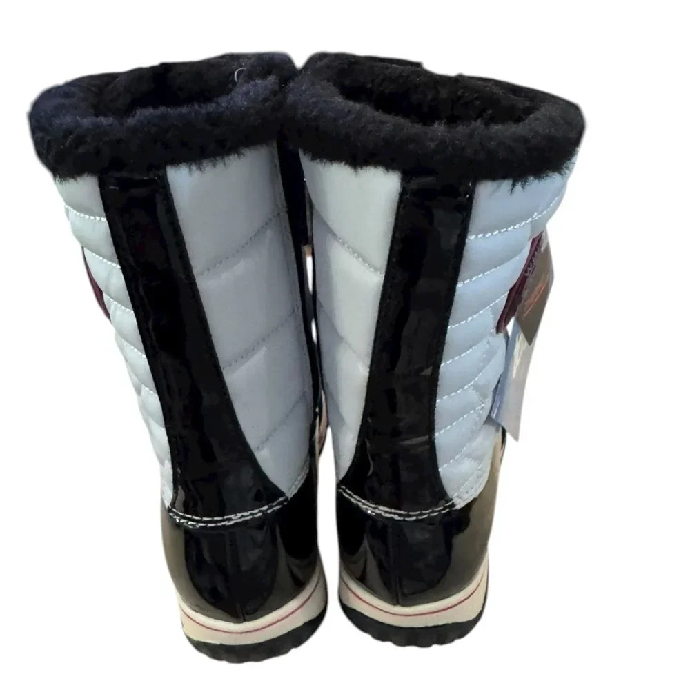Totes Kids “Kylie” Black White Pink Winter Boots 11